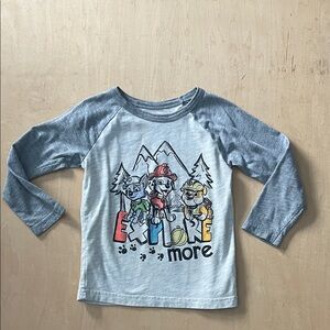 Jumping Beans Kids Long Sleeve Shirt - Gray with Colorful Design